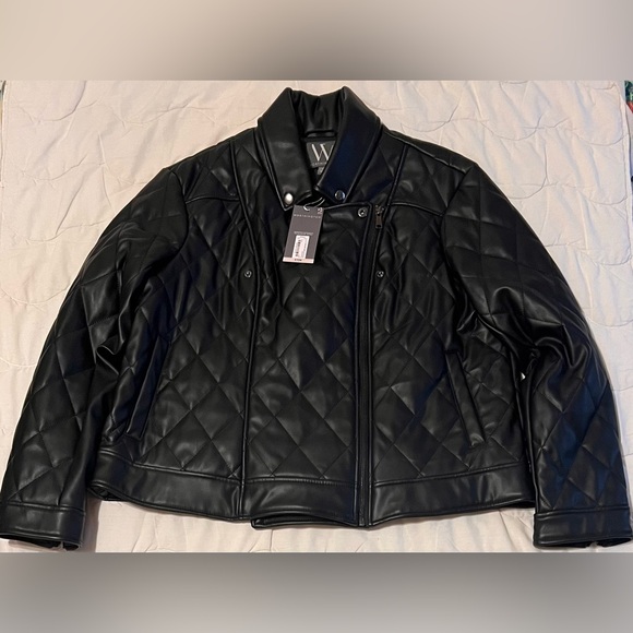 NWT Worthington Quilted Plush Zipper Jacket - size 1X - Picture 3 of 7
